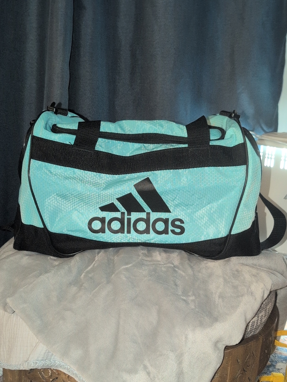 adidas Teal and Black Training Duffel